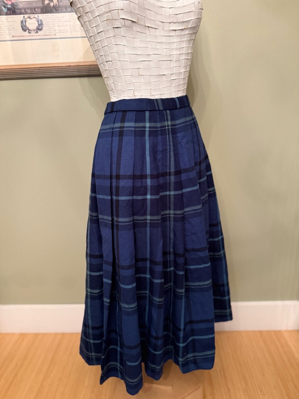 Authentic Vintage Pendleton 100% Virgin Wool Pleated Skirt